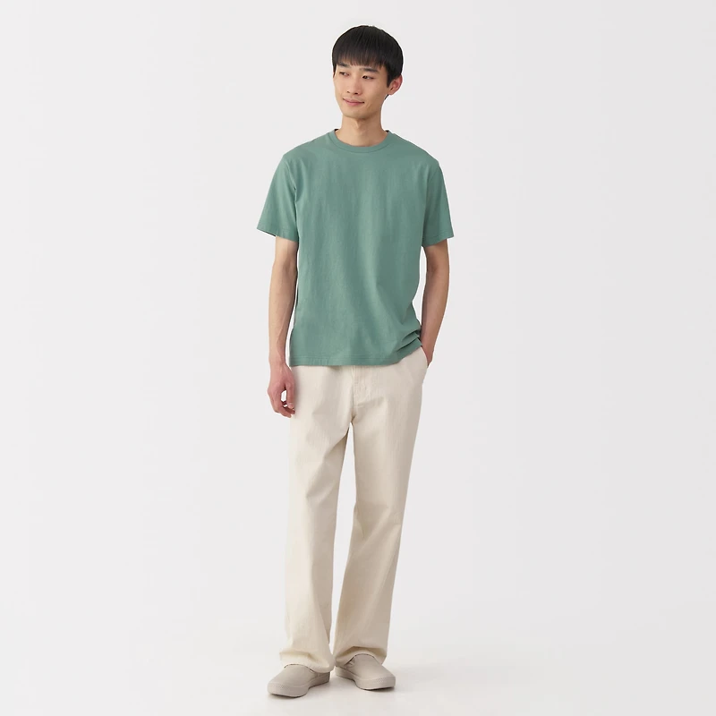 Men's Washed Jersey Crew Neck Short Sleeve T-Shirt