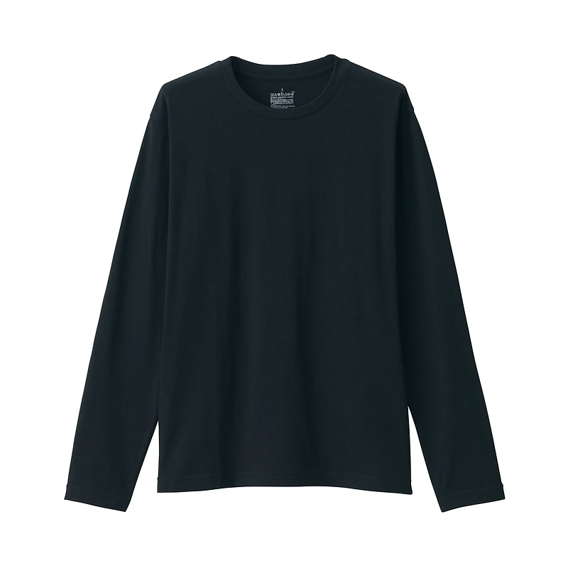 Men's Washed Jersey Crew Neck Long Sleeve T-Shirt