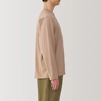 Men's Washed Jersey Crew Neck Long Sleeve T-Shirt