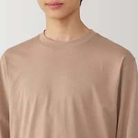 Men's Washed Jersey Crew Neck Long Sleeve T-Shirt