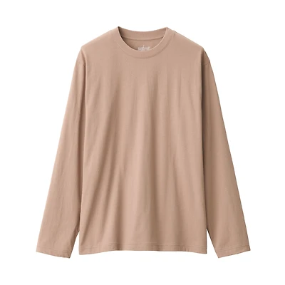 Men's Washed Jersey Crew Neck Long Sleeve T-Shirt