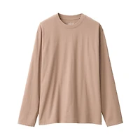 Men's Washed Jersey Crew Neck Long Sleeve T-Shirt