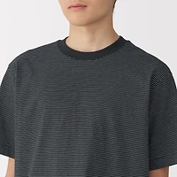 Men's Jersey Crew Neck Short Sleeve Striped T-Shirt