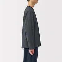 Men's Jersey Crew Neck Long Sleeve Striped T-Shirt