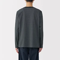 Men's Jersey Crew Neck Long Sleeve Striped T-Shirt