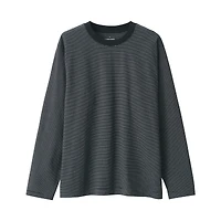 Men's Jersey Crew Neck Long Sleeve Striped T-Shirt