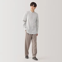 Men's Linen Stand Collar Shirt