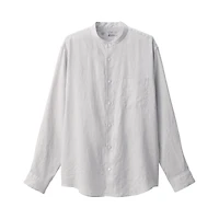 Men's Linen Stand Collar Shirt