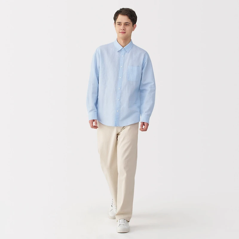 Men's Hemp Cotton Striped Shirt