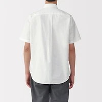 Men's Washed Oxford Button Down Short Sleeve Shirt