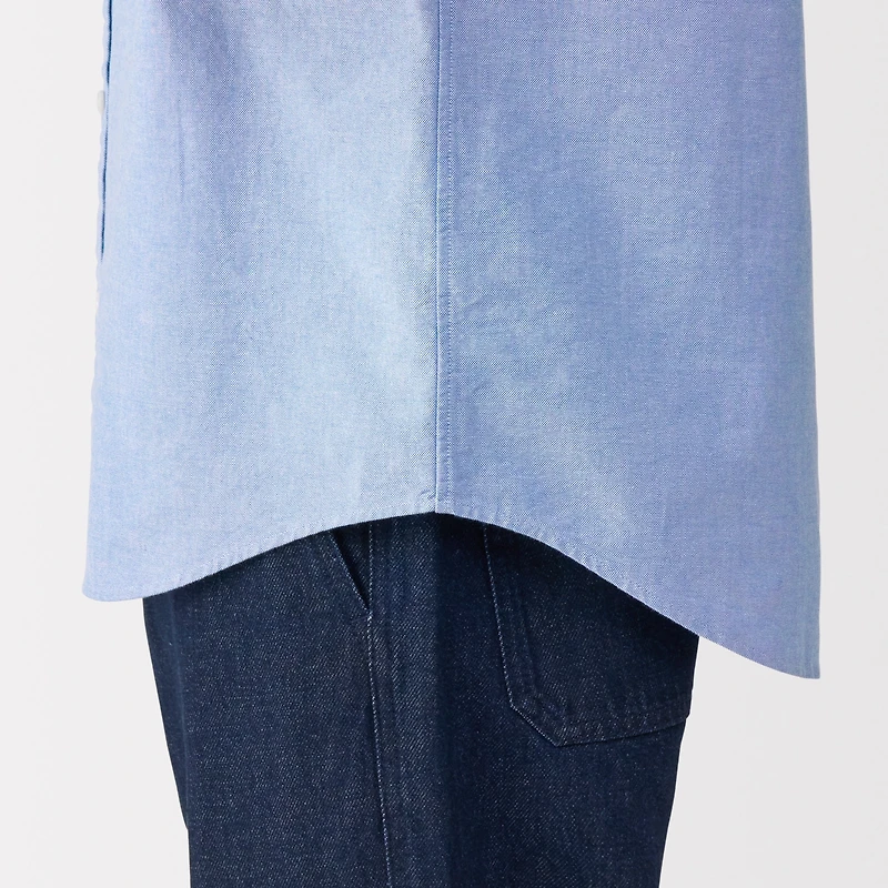 Men's Washed Oxford Button Down Short Sleeve Shirt