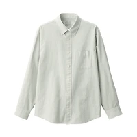 Men's Washed Oxford Button Down Long Sleeve Shirt