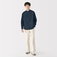 Men's Hemp Cotton Stand Collar Shirt