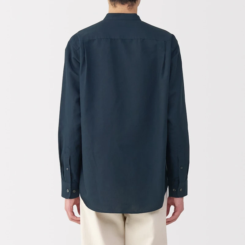 Men's Hemp Cotton Stand Collar Shirt
