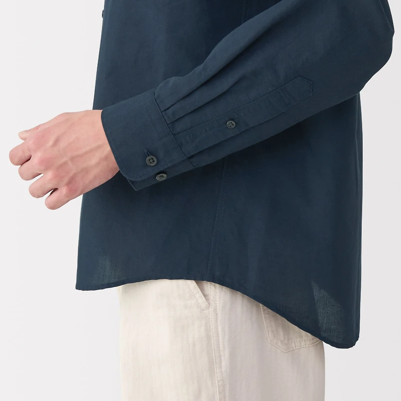 Men's Hemp Cotton Stand Collar Shirt