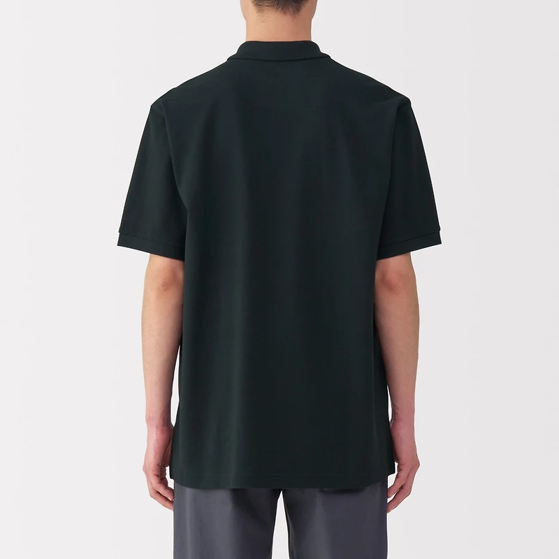 Men's Washed Pique Short Sleeve Polo Shirt