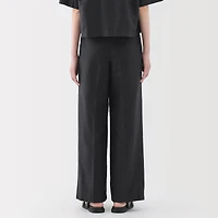 Women's Hemp Blend Twill Darted Wide Pants