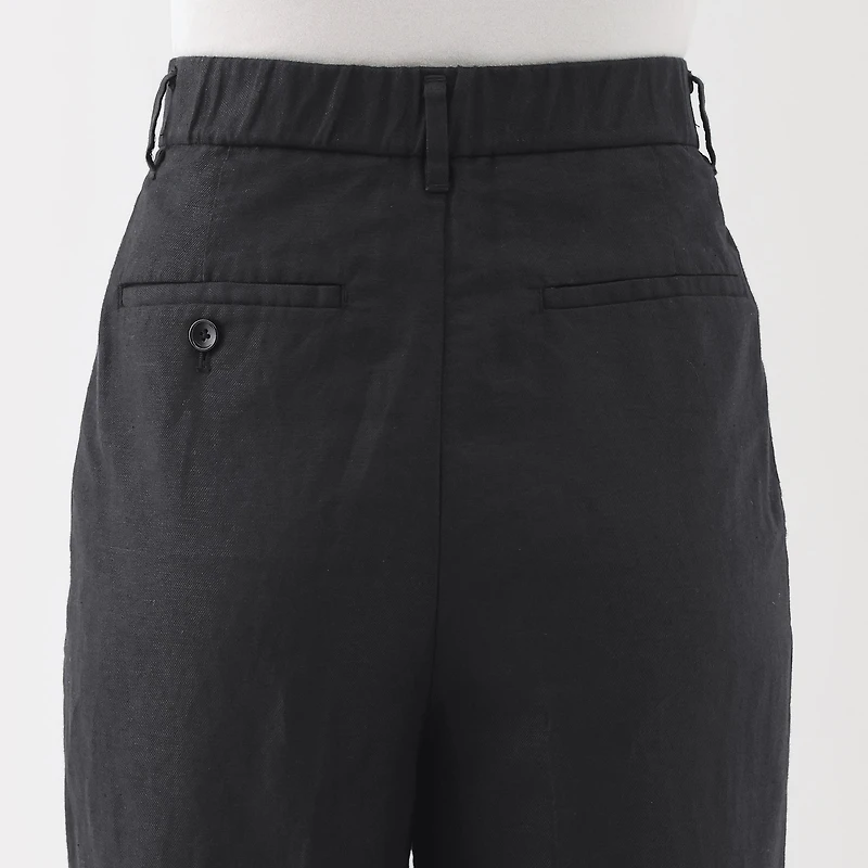 Women's Hemp Blend Twill Darted Wide Pants