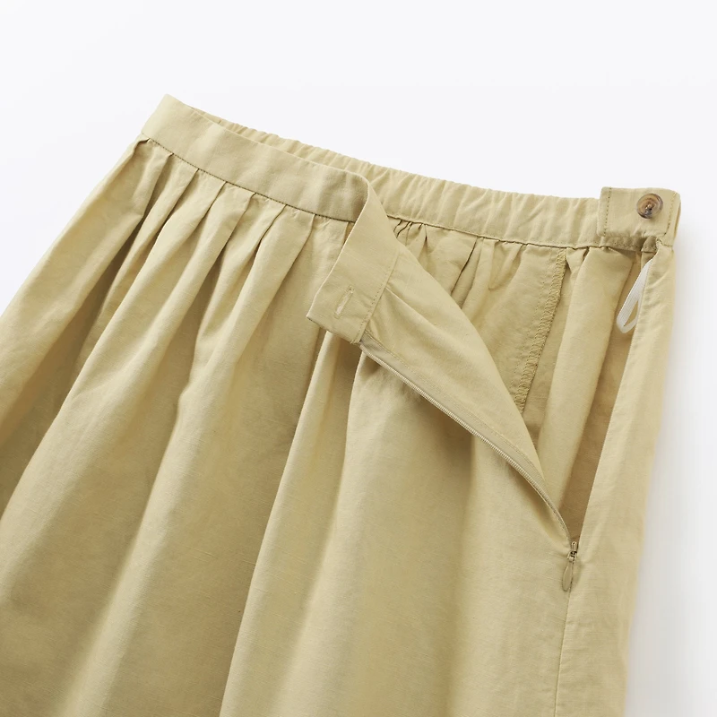 Women's Hemp Cotton Easy Long Skirt