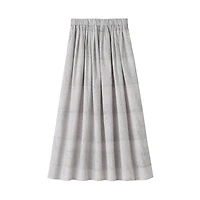 Women's Block Print Gather Maxi-Skirt