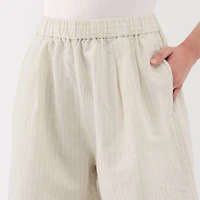 Women's Hemp Cotton Striped Easy Shorts