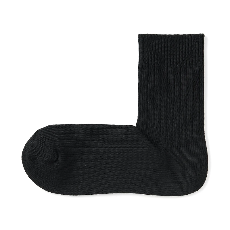 Right Angle Ribbed Thick Short Socks