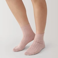 Right Angle Loose Top Ribbed Short Socks