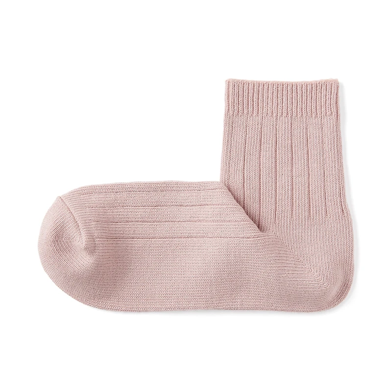 Right Angle Loose Top Ribbed Short Socks