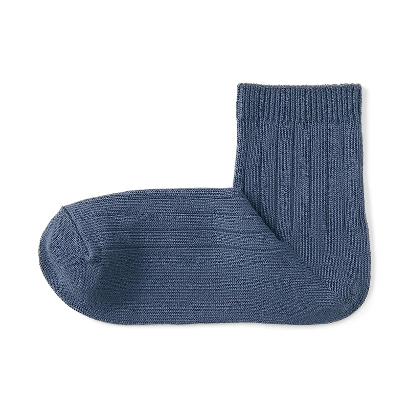Right Angle Loose Top Ribbed Short Socks