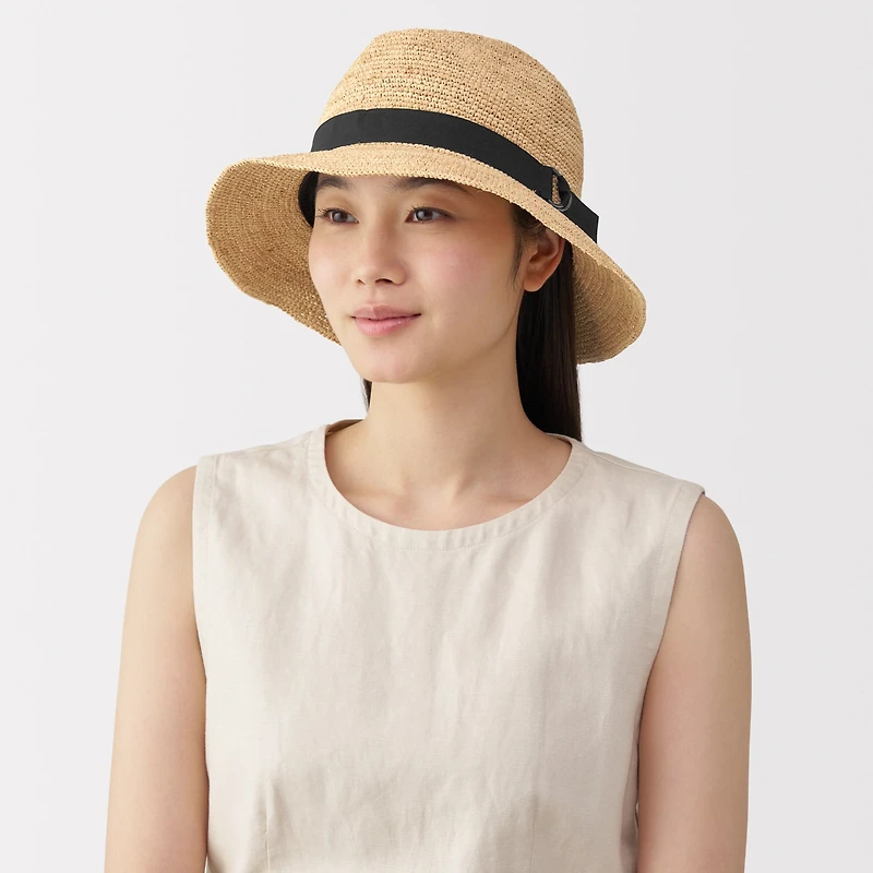 Raffia Foldable Fedora Hat