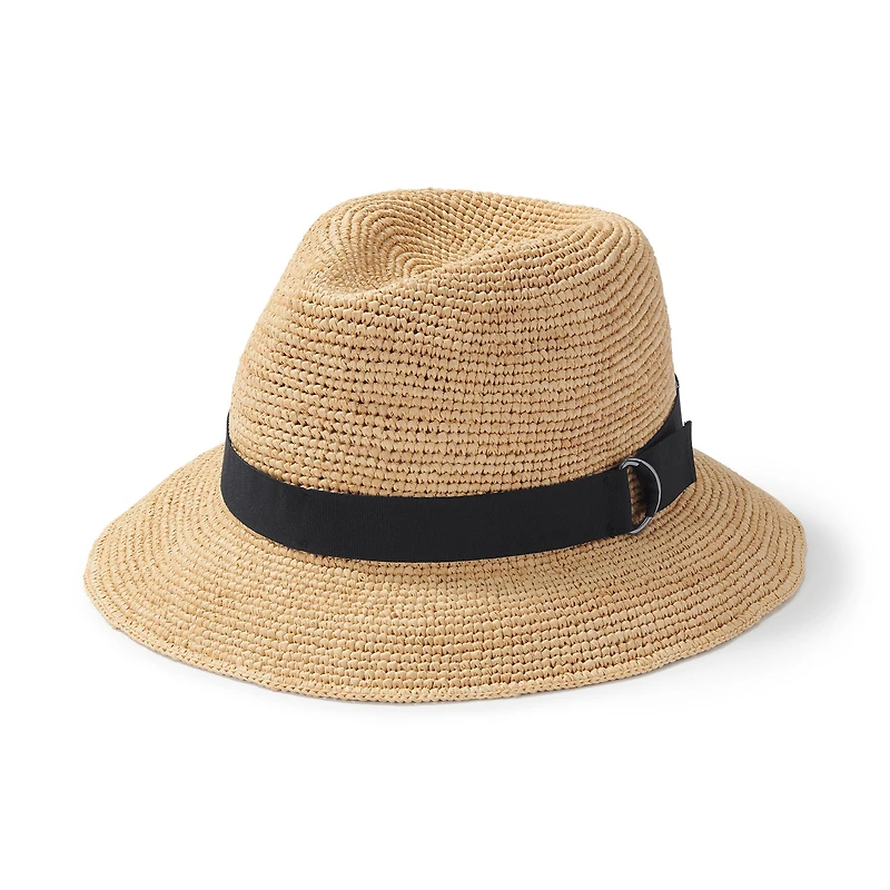 Raffia Foldable Fedora Hat