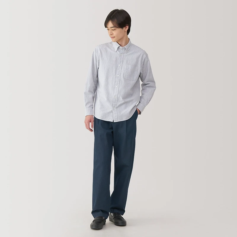 Men's Indigo Darted Wide Pants