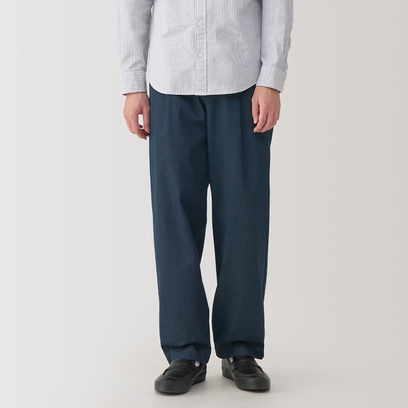 Men's Indigo Darted Wide Pants