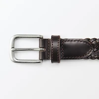 Tanned Leather Hand-Knitted Belt