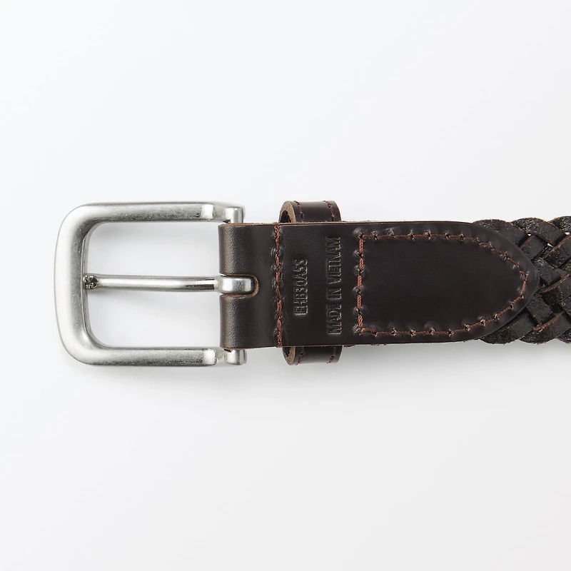 Tanned Leather Hand-Knitted Belt