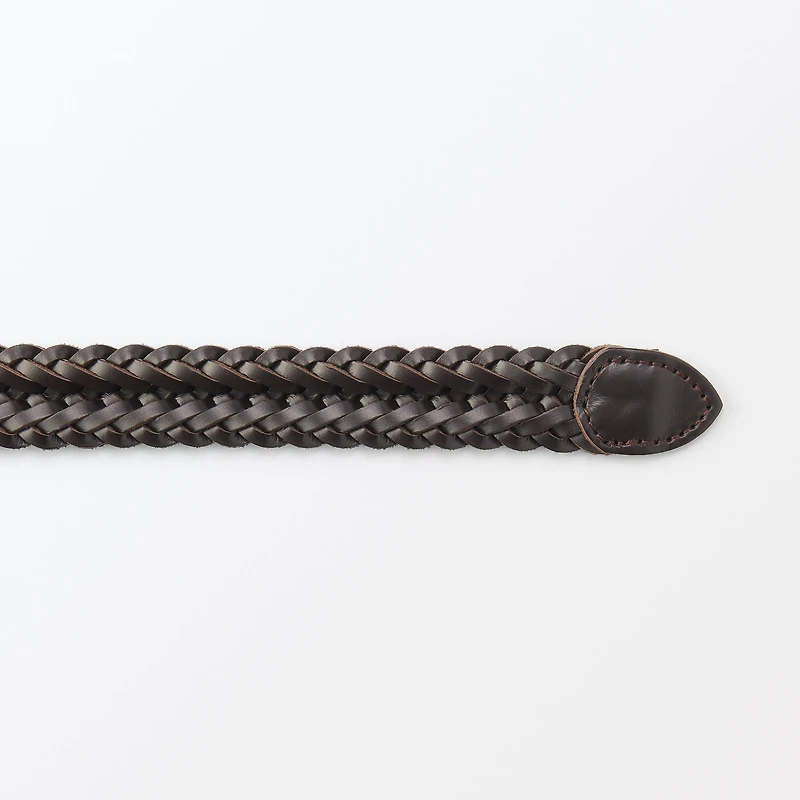 Tanned Leather Hand-Knitted Belt