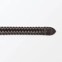 Tanned Leather Hand-Knitted Belt