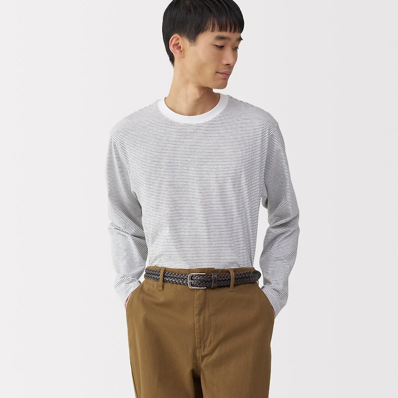Tanned Leather Hand-Knitted Belt