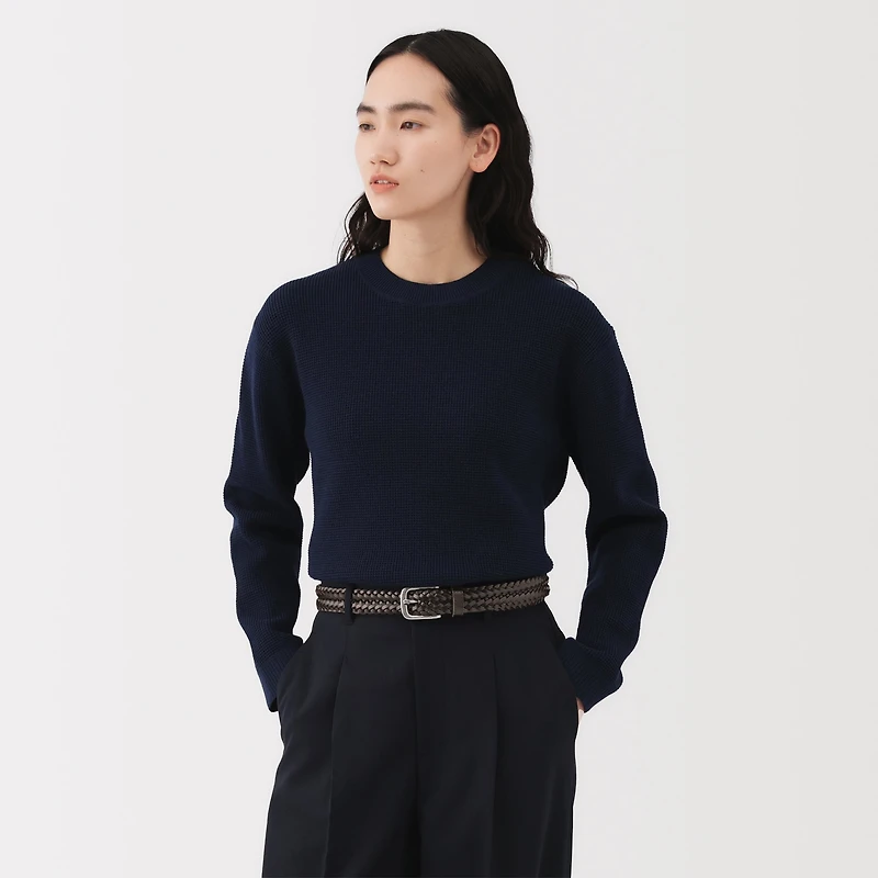 Tanned Leather Hand-Knitted Belt