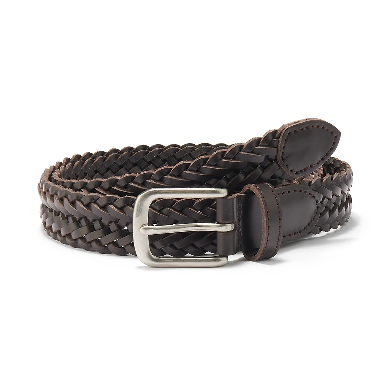 Tanned Leather Hand-Knitted Belt