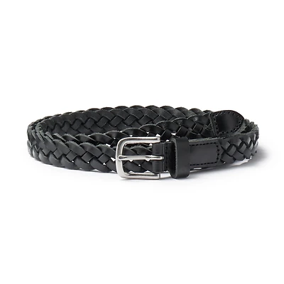 Vegetable Tannin Leather Hand-Knitted Skinny Belt