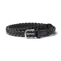 Vegetable Tannin Leather Hand-Knitted Skinny Belt