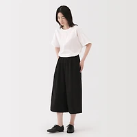 Women's Breathable Seersucker Easy Cropped Pants