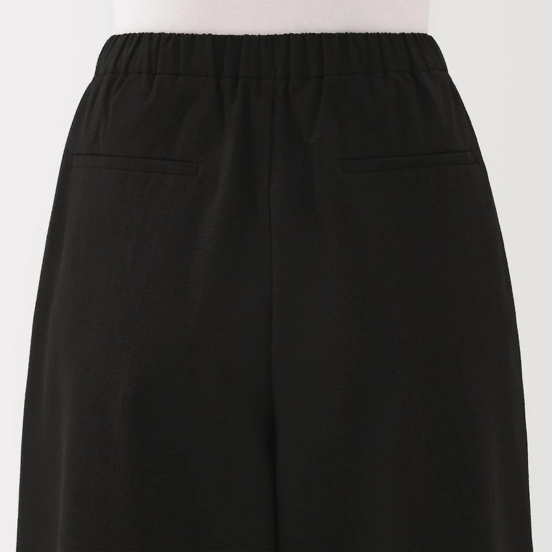 Women's Breathable Seersucker Easy Cropped Pants