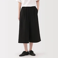 Women's Breathable Seersucker Easy Cropped Pants