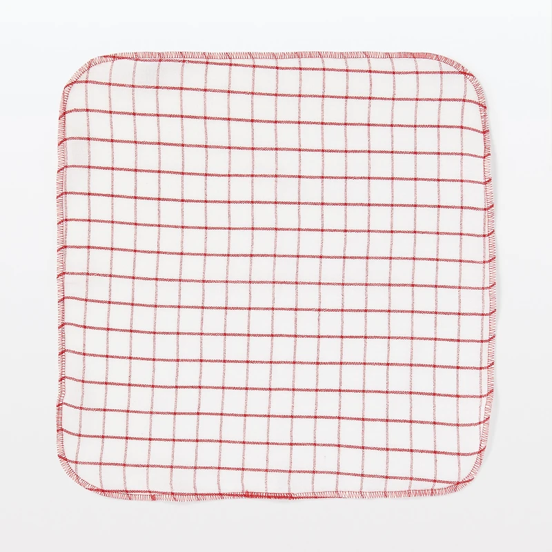 Indian Cotton Kitchen Cloths - Red (6 Pack)
