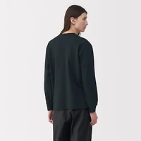 Labo Men's Traditional Knit Mini French Terry Crew Long Sleeve T-Shirt
