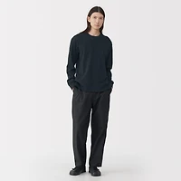 Labo Men's Traditional Knit Mini French Terry Crew Long Sleeve T-Shirt