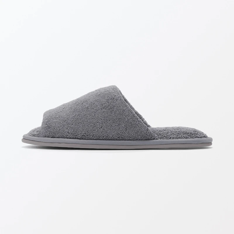 Cotton Pile Open Toe Slippers