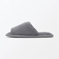 Cotton Pile Open Toe Slippers